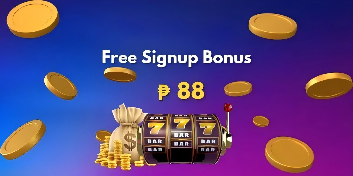 Promotion banner artwork with golden coins, chips and a welcome bundle headline